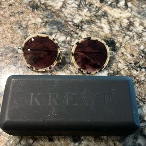 Krewe Luisa 18K + Matte Oyster Sunglasses